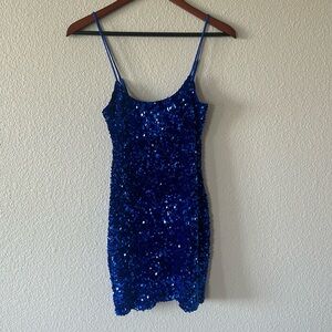 Brand NEW Sexy Blue Sequin Dress